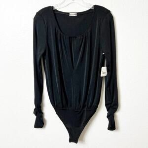 FREE PEOPLE BLACK WOMEN LONG SLEEVE BLOUSE BRAND NEW WITH TAGS SIZE MEDIUM